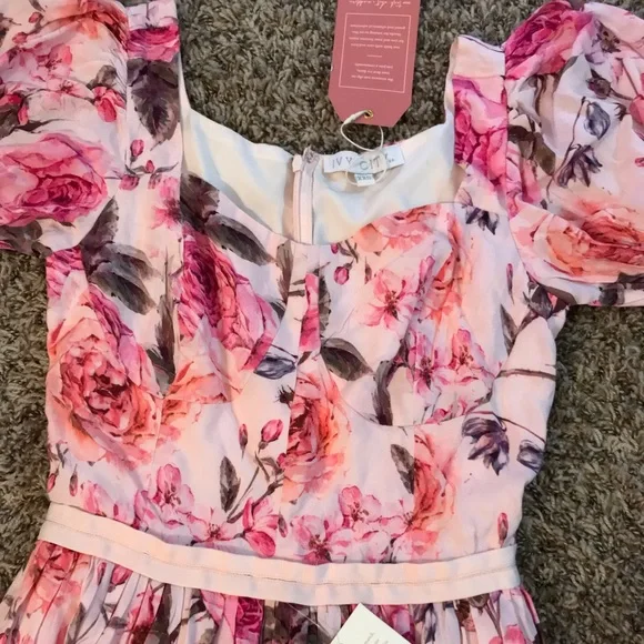 NEVER WORN Ivy City Co Ballerina pink floral dress - Picture 9 of 12